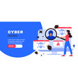 cyber crime flat vector image vector image