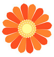flower icon cartoon bright petal blossom nature vector image