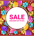 happy easter holiday celebration sale banner flyer vector image vector image