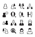 people icon set vector image