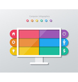 paper computer infographics vector image vector image