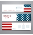 set of modern design banner template in veterans vector image