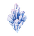 watercolor pastel colored crystals vector image