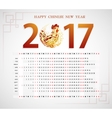 calendar for 2017 vector image
