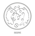 icon with symbol demon seere vector image