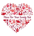 love heart shape vector image