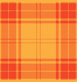 orange tartan plaid scottish pattern vector image