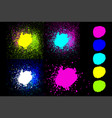 round blue green pink yellow cyan neon colors vector image