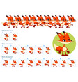 run blinking eyes and idle animations of fox vector image