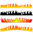 silhouettes of fire vector image