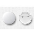 3d realistic white metal plastic blank vector image
