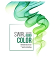 abstract green swirl background vector image vector image
