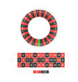 european roulette wheel vector image vector image