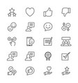 feedback and review thin icons vector image vector image