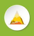 ice mountain peak icon in flat style vector image vector image