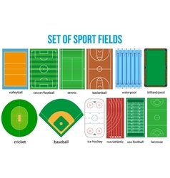 Set most popular sample sport fields Royalty Free Vector