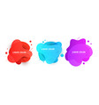 set of plastic liquid gradient bubbles banner vector image