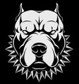 Pitbull dog head logo icon 01 Royalty Free Vector Image