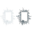 classical floral frame with poinsettia flowers vector image