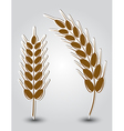 stickers in the form of wheat ears vector image