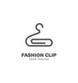fashion clip logo vector image