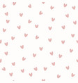 seamless pattern with pink heart shapes on white vector image