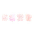 set of pink watercolor texture hand-painted vector image vector image