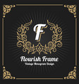 vintage luxury monogram logo template vector image