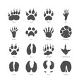 animal trails - modern isolated set vector image