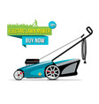 electric lawn mover sale banner vector image