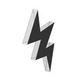 icon electric lightning bolt thunder vector image