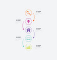 infographics 5 options vector image