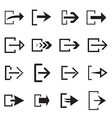log out arrow icon vector image vector image