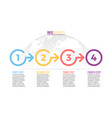 business infographics timeline with 4 steps vector image vector image