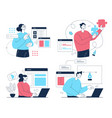 set business people office workers vector image