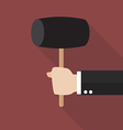 businessman hand hold hammer vector image vector image