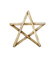 winter christmas wooden star vector image