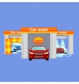 car wash services auto cleaning with water vector image