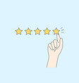 excellent rating perfect service and customer vector image