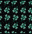 four-leaf clover seamless pattern cute vector image