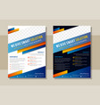 gradient orange blue color shape diagonal geometr vector image vector image