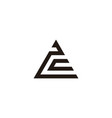 letter c number 2 triangle geometric symbol vector image