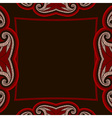 oriental pattern in red and black colors vector image vector image