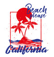pattern palms california vector image