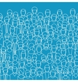 crowd of abstract people vector image vector image