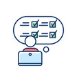 online survey participant rgb color icon vector image