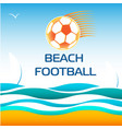 beach soccer football vector image