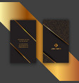 elegant gold and black business card vector image