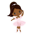 little african american ballerina dancing vector image vector image