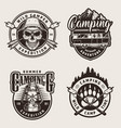 vintage monochrome outdoor recreation labels vector image